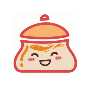 A logo of Alchemeal App by FOS Automations which looks like a cooking pot with a smiley face in it